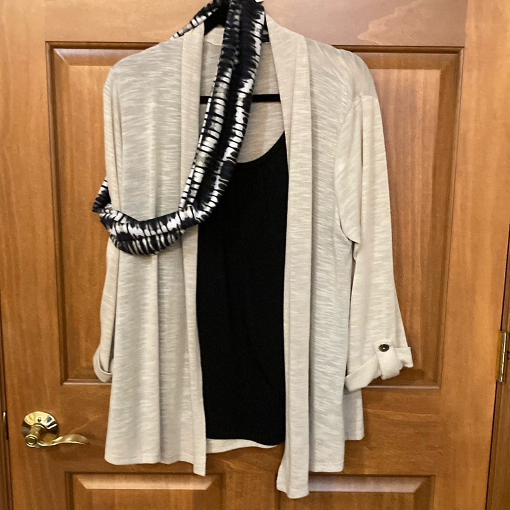 Notations 3pc Top Jacket Size 1x With Built In Ca… - image 1